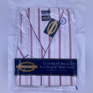 VIntage TownCraft White Striped Short Sleeve & Shorts Pajama Set